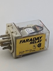 Faraday 8 Pin 6 Volt AC Relay @ 10 Amps