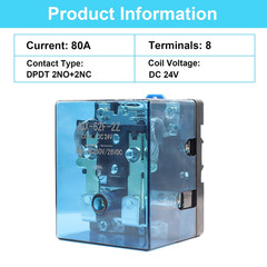 /JQX-62F-2Z Coil Voltage DC 24V 80A DPDT Electronmagnetic Relay,High Power Relay
