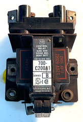 ALLEN-BRADLEY 700-C200A1 AC RELAY SERIES B 120V 60HZ, 110V 50HZ 2 POLE 2 NO