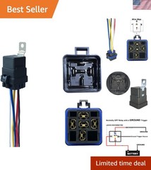 Reliable 12V DC 40/30 AMP Waterproof Relay Kit – SPDT with Pigtail Connection