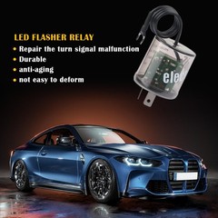 2Pin LED Flasher Relay with Ground Wire,12V Car for Fixing 2PCS