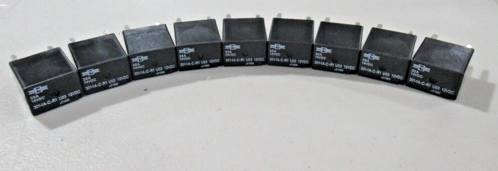 9PCS Song Chuan 301-1A-C-R1-U03 12VDC Micro Relay 80 SPST, 35A *NEW*