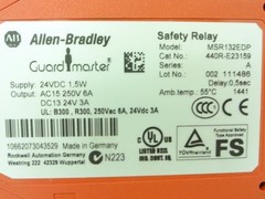 190841 New-No Box; Allen-Bradley MSR132EDP Safety Relay; 24VDC; 3A;