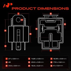 A-Premium 12V 30A 4-Pin SPST Relay with Wiring Harness Socket | with Iron Bracke