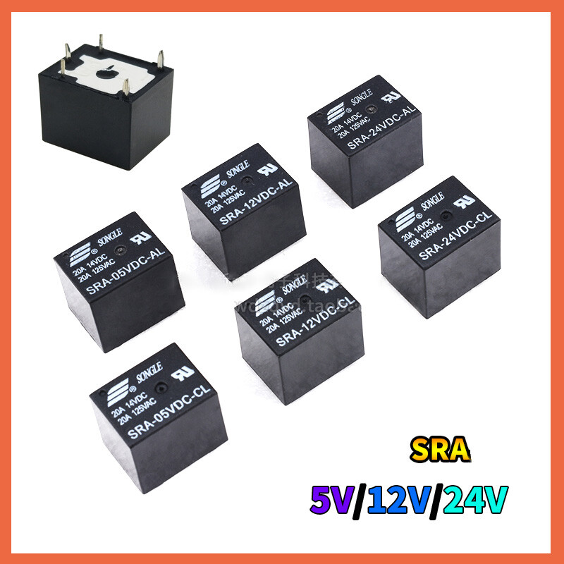 5V 12V 24V Mini Relay SPDT 4-Pins 5-Pins PCB General Purpose Relay SRA Series