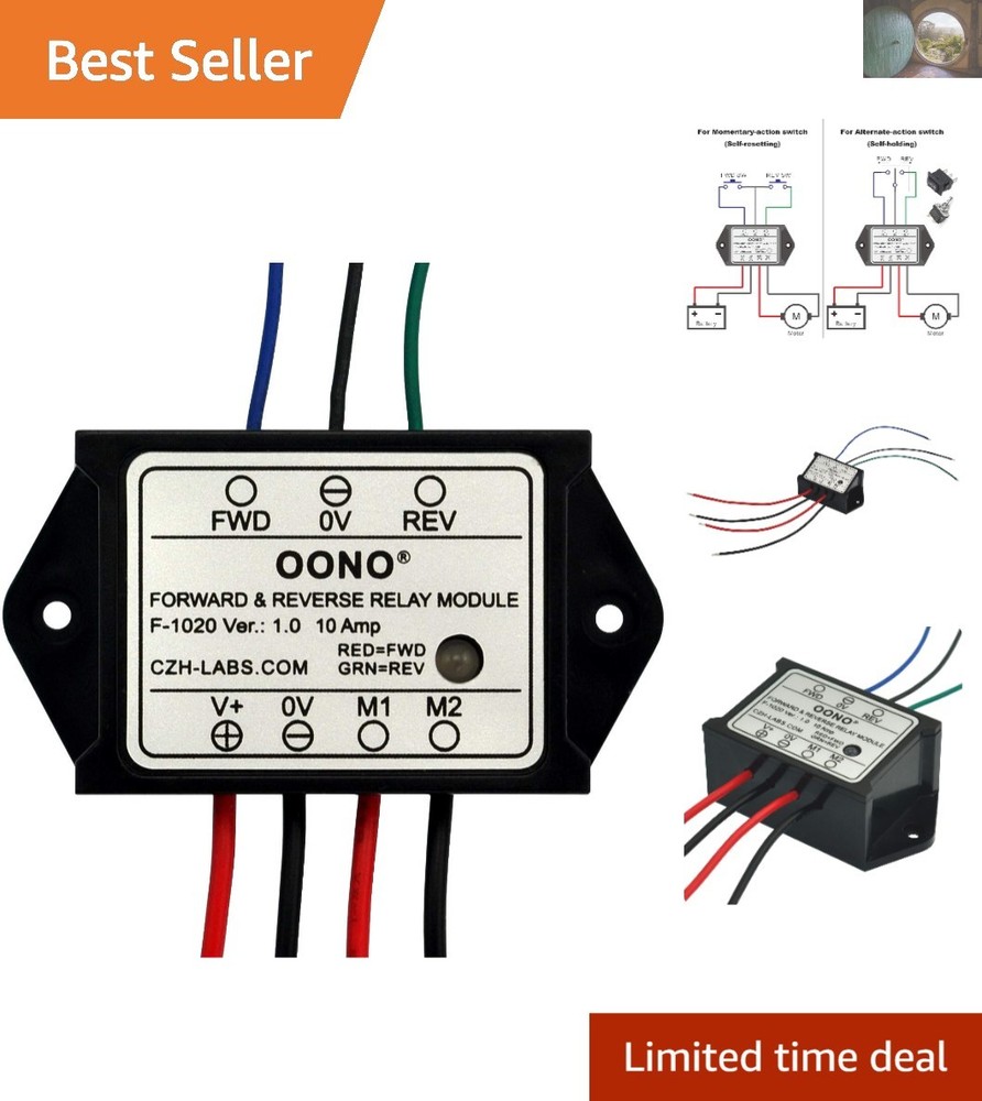 Versatile 12V Reversing Relay Module – Supports Momentary Action Switch