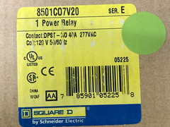 Square D 8501C07V20 40A 277V Coil Power Relay