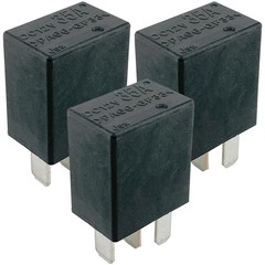 PA66-GF33 Automotive Relay 3-Pack DC12V 35A 4-Pin SPST Compatible Vehicle