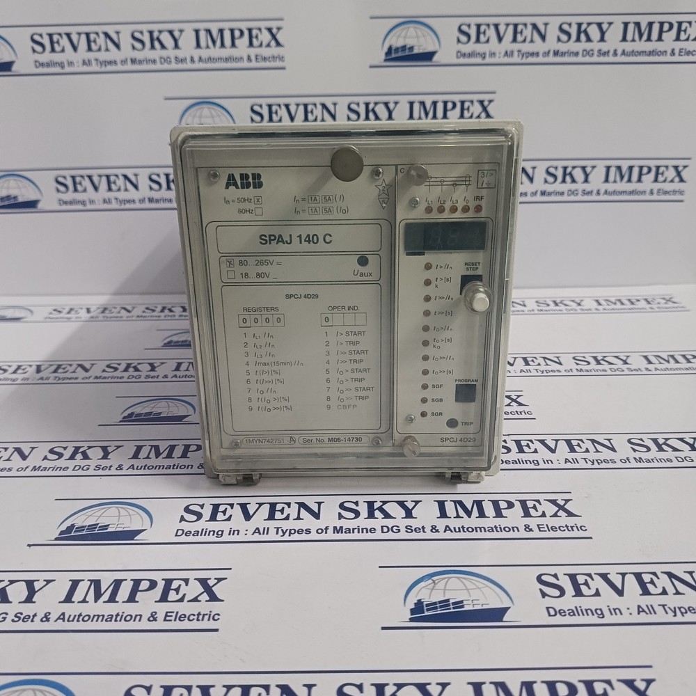 ABB SPAJ 140 C SPCJ 4D29 OVER CURRENT AND EARTH FAULT RELAY