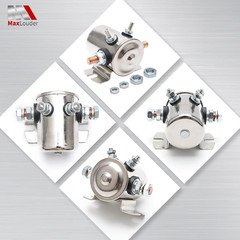 Maxlouder Continuous Solenoid Relay Nickel-Plating 12VDC 4 Terminal Max 200A for
