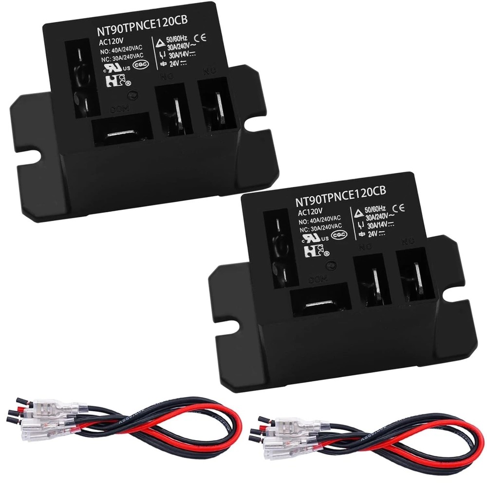 2PCS Power Relay AC120V Coil 30A SPDT(1NO 1NC) 120 VAC with Flange Mo…
