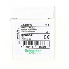 Schneider Electric LA4DFB Interface Relay Module 24VDC 250VAC 3P DIN Mount New