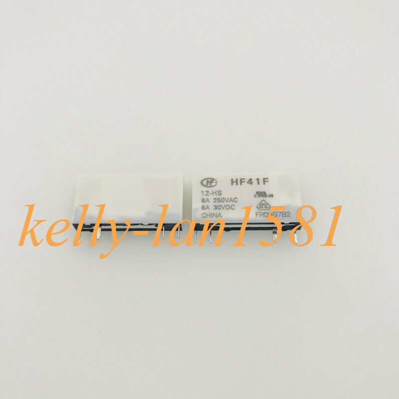 10Pcs New Hongfa Relay HF41F-12-HS 12VDC 4-pin 6A250VAC Vertical Installation
