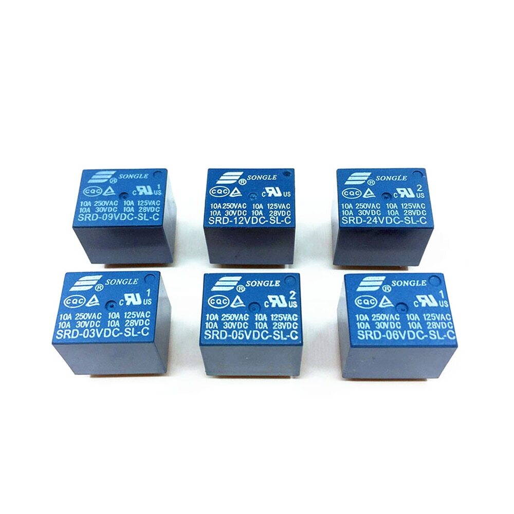1PCS Relay DIP5 SRD- 03VDC 05VDC 06VDC 09VDC 12VDC 24VDC 48VDC -SL-C 10A