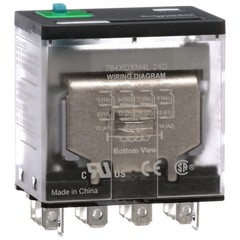 SCHNEIDER 784XDXM4L-24D Gen Purpose Relay,14 Pin,Square,24VDC 6CWK3