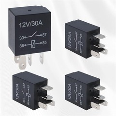 4PCS 4 Pin Relays, 12V 30A Automotive Starter Relay Multi-Purpose Heavy Duty …