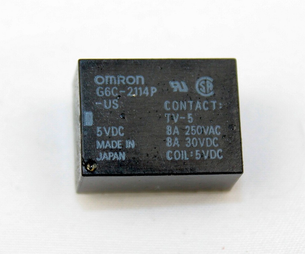OMRON G6C-2114P-US ~DPST RELAY ~ 5VDC 8A 250 VAC /8A 30 VDC ~ LOT OF 8!
