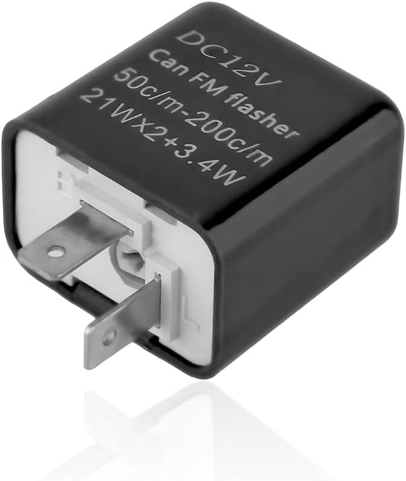 Wevdn 12V Speed Adjustable 2 Pin LED Flasher Relay, Electronic Flasher Relay