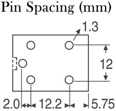 24VDC 10A General Purpose Relay SPDT (1 Form C) PC Pins / Through Hole (G5LE-14)
