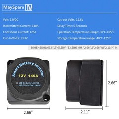 12V 140A Voltage Sensitive Relay VSR – Dual Battery Automatic Charging Switch
