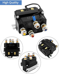 Solenoid Relay, 12V 250A Winch Relay Solenoid Replacement Contactor for 3000-500