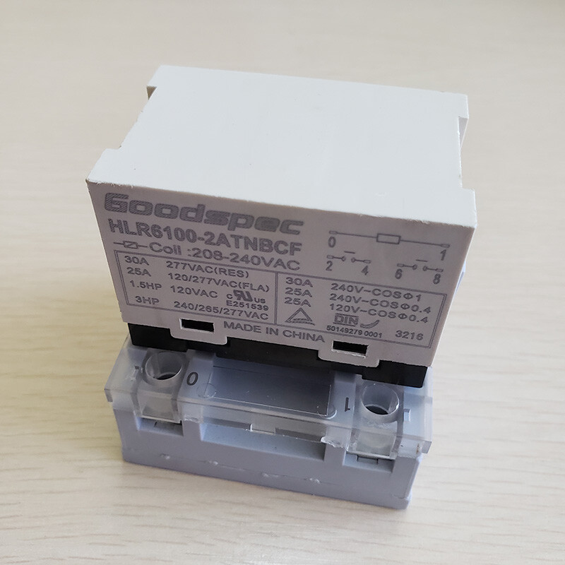 2Pcs GOODSPEC HLR6100-2ATNBCF 208-240VAC Power Relay with P7LF-06 Socket