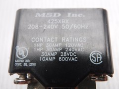 MSD Inc 425XBX Relay 208-240V 50/60Hz