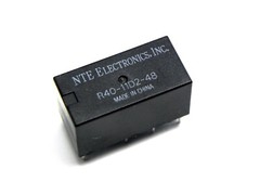 NTE Electronics R40-11D2-48 RELAY-DPDT 2AMP 12VDC SENSITIVE COIL EPOXY SEALED PC