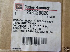 CUTLER HAMMER INDUSTRIAL CONTROL RELAY BST-ON TIMER 1253C29G20 NEW IN BOX