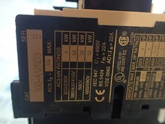 Allen Bradley 100-A12ND3 12 amp Contactor 3P with 193-A2E1 1.6-5.0 A 120v coil