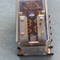 Vintage Struthers Dunn 219 ABA-P Coil 120V 60Hz Dunco 27390J Relay Socket 12 Pin