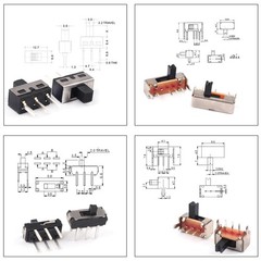 Slide Switch Assorted Kit Mini Micro PCB Panel Slide Switch 2Pin 3Pin 4Pin ON…