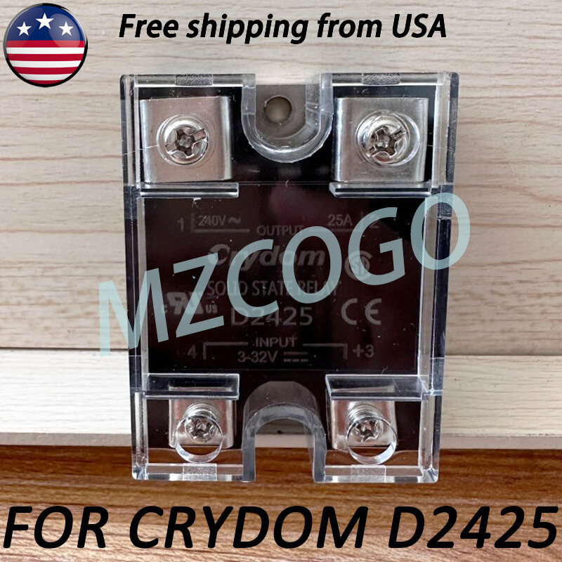 For Crydom D2425 Output 240V 25A Input 3-32V Single-phase Solid State Relay *1
