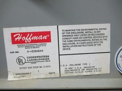 HOFFMAN ENCLOSURE A-HE8X6X4 W/ MOORE ASM/2X4-20MA/Z4-20MA/24AC ADDER SUBTRACTOR