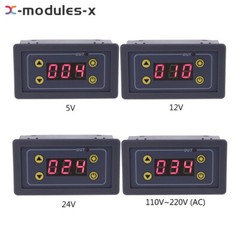 DC5/12/24V AC110-220V Delay Time Relay Module Timing Delay Cycle Switch Timer