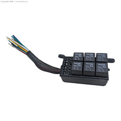 12V Relay Box 6 Way Relay Fuse Box 12 AWG Pre-Wired Waterproof Relay Box 6 Slot