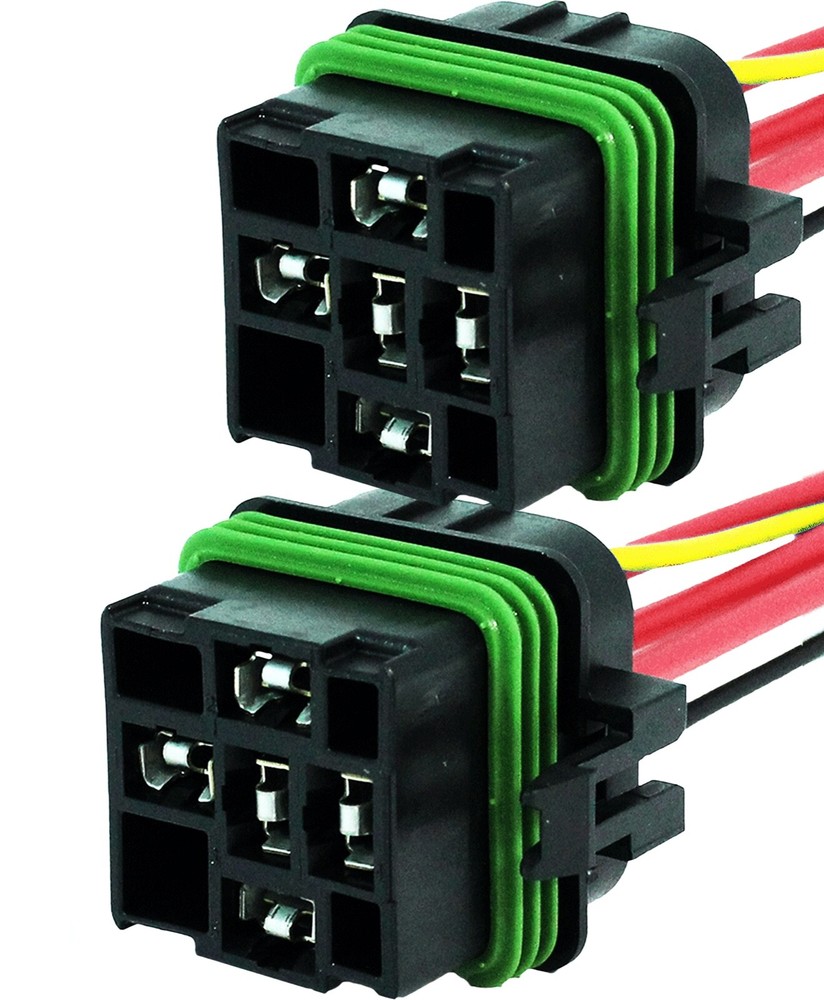 2x Delphi 5 Pin Harness Mount 10″ Lead 46 Amp Weatherproof Automotive Connector