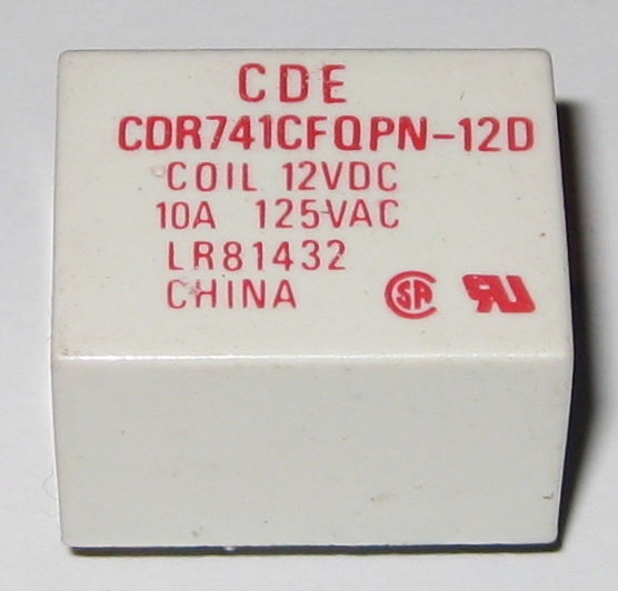 CDE 12V Coil 10 Amp Relay Rated at 125 VAC – Compact 12 V PC Mount Relay CDR741