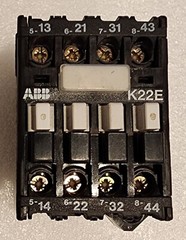 ABB K22-N, K22E, CONTROL RELAY 2N0-2NC, 24V 60/50HZ COIL. New Open Box