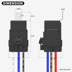 8 Pack 12V Relay with Built-In Diode & 12 AWG Harness Socket 30A/40A Heavy Duty