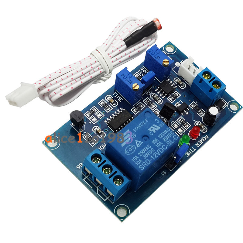 Photoresistor Relay Module 12V Light Detect Sensor Timmer Light Control