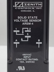 Zenith Controls ARSM-4 Solid State Voltage Sensor w Base 240-480V 10A 11-Pin