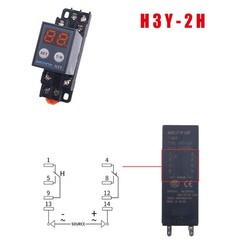 H3Y-2 4 12V Relay Small Time Timer Control Switch Cycle Delay Display Digital