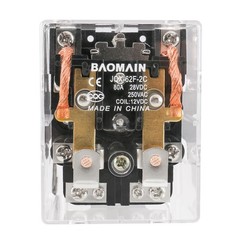 High Power Relay JQX-62F-2C 12V DC 80A DPDT 2NO 2NC Electronmagnetic Relay Tr…