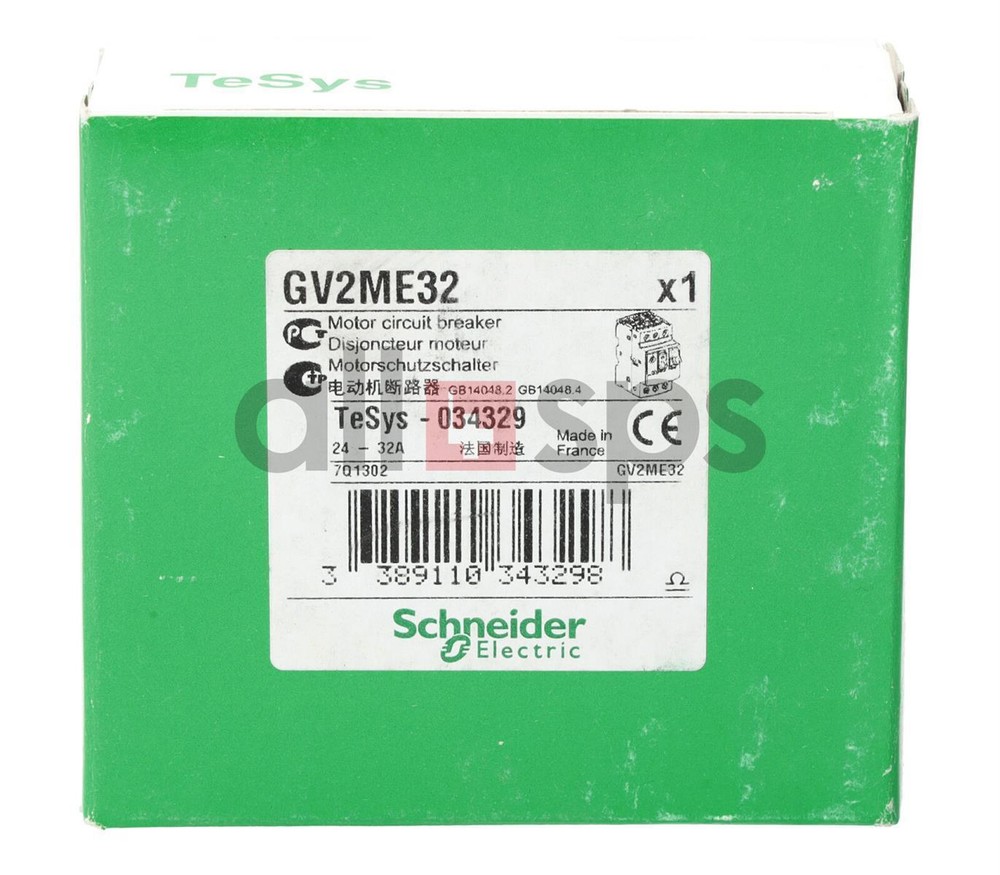 SCHNEIDER ELECTRIC MOTOR CIRCUIT BREAKER, GV2ME32 (NS)