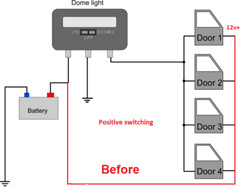 Positive car dome interior light timer prevent battery drain delay off 0-480s