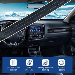 Flexible 6.56 FT Interior Trim Strips, Universal Auto Gap Filler M Color: Blue
