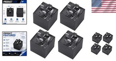 4 Pack 12V 40A Automotive Marine Electrical Relay Switches Compatible With Ca…