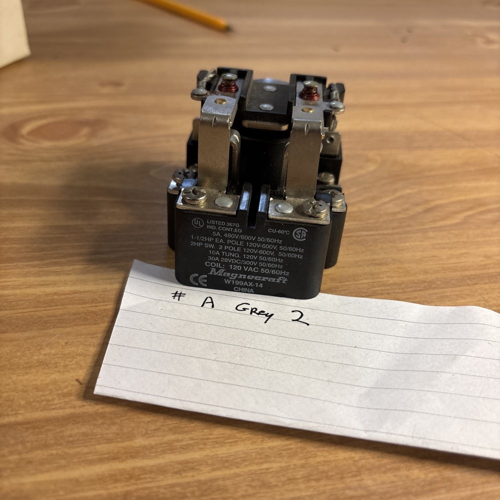 MAGNACRAFT ELECTRIC POWER RELAY W199AX-14 120Vac