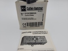 Cutler-Hammer D12CRB22A Control Relay IEC 2NO/2NC 110-127VAC Coil Quick Connect